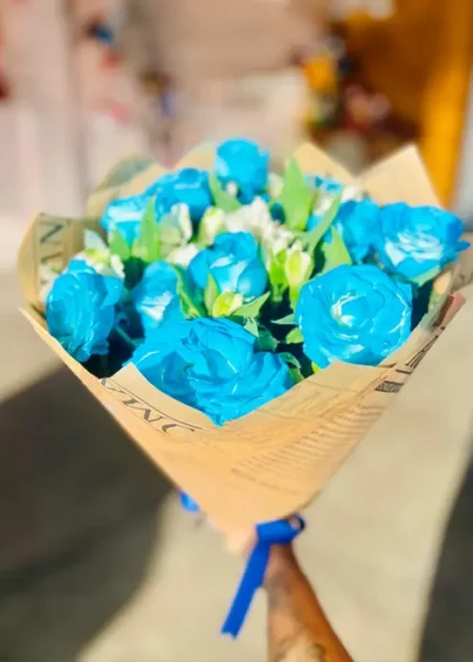 Buque 10 Rosas azuis
