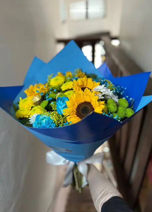 Buquê Girassóis e flores do campo